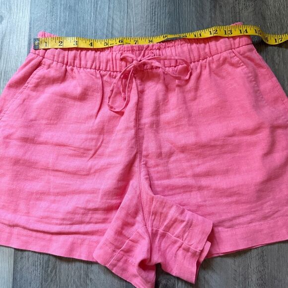 GAP High Rise Linen Shorts Bright Pink Comfy Weekend Small - Picture 5 of 8